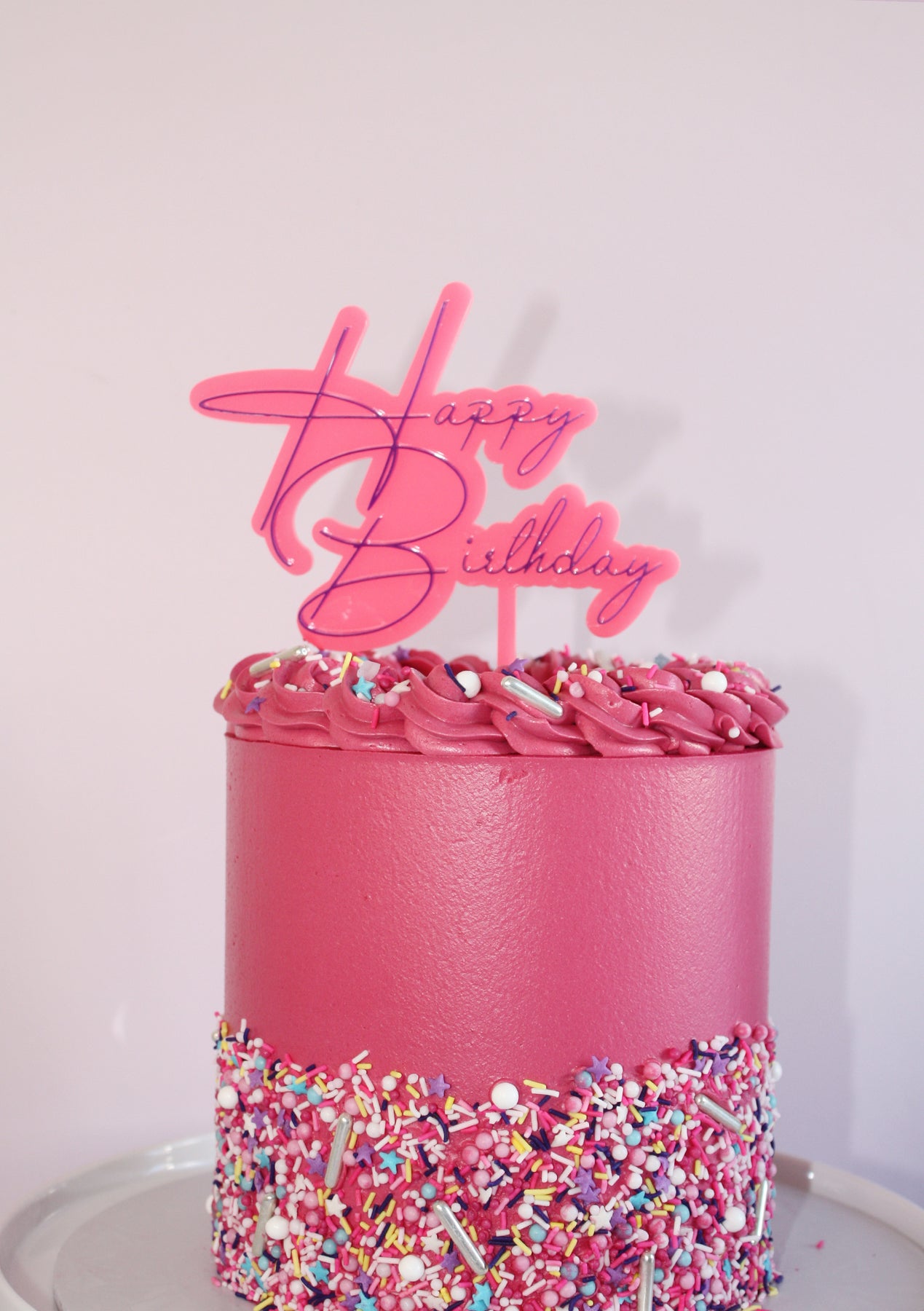 Age Happy Birthday Glitter Cake Topper - PGFactory.ie
