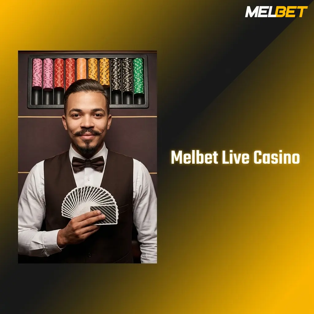 Melbet Live Casino games interface showing real-time dealers, roulette, blackjack, and baccarat tables