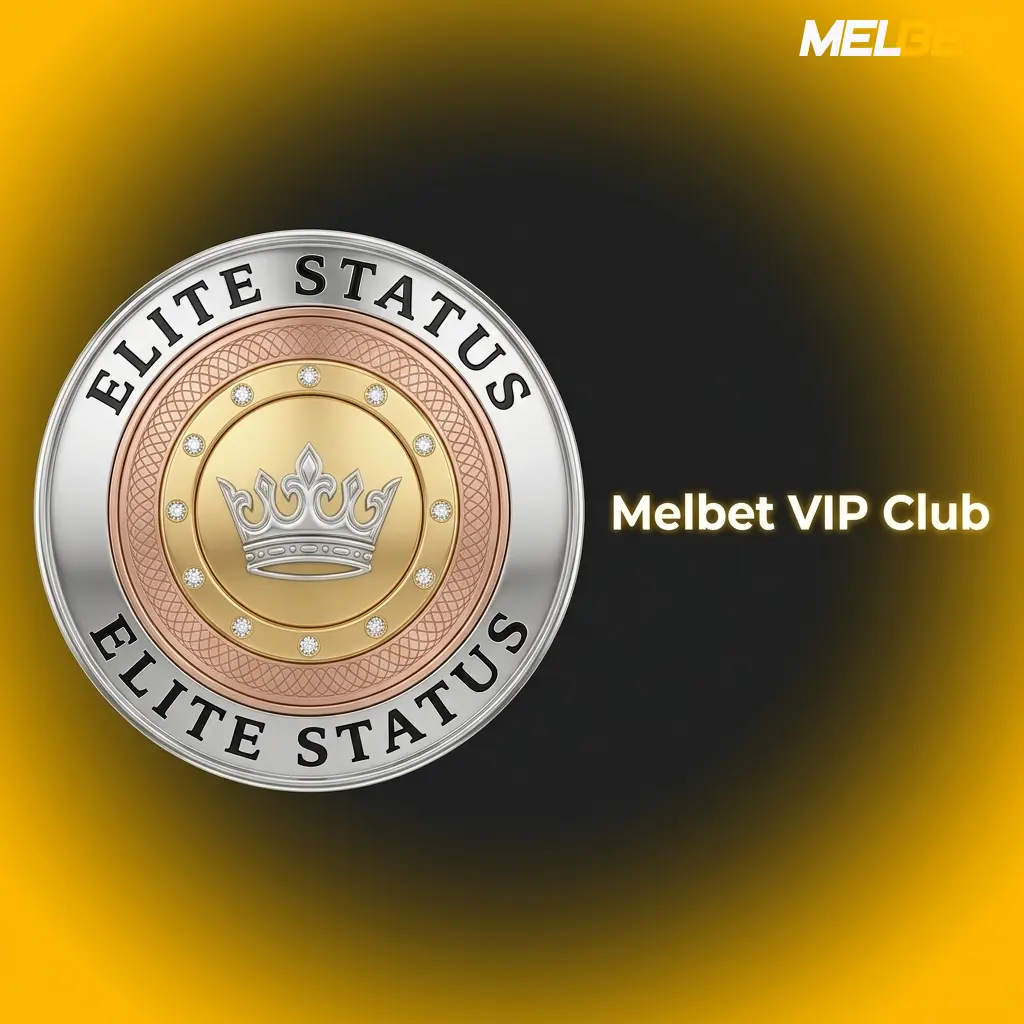 Melbet VIP Club loyalty program logo featuring exclusive membership rewards and benefits for high-value players